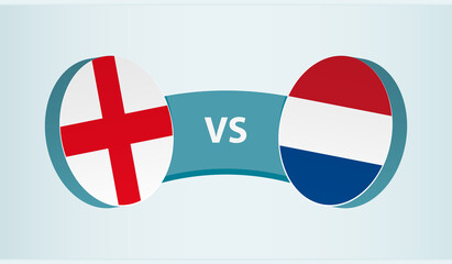 England versus Netherlands, team sports competition concept.
