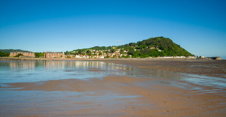 Minehead and North Hill from the beach