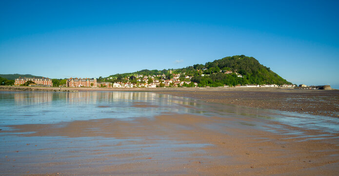 Minehead and North Hill from the beach