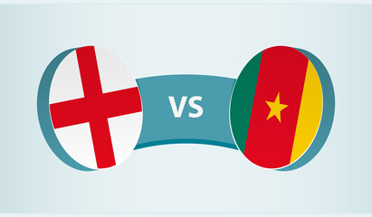 England versus Cameroon, team sports competition concept.