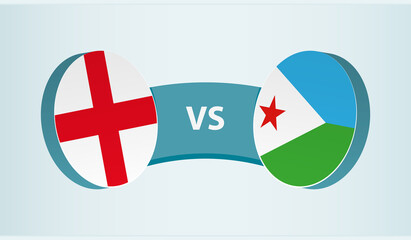 England versus Djibouti, team sports competition concept.