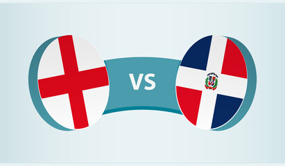 England versus Dominican Republic, team sports competition concept.