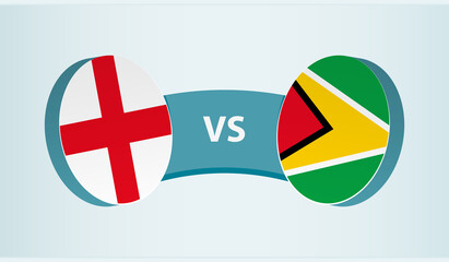 England versus Guyana, team sports competition concept.