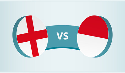 England versus Indonesia, team sports competition concept.