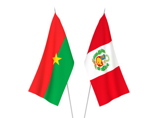 Peru and Burkina Faso flags