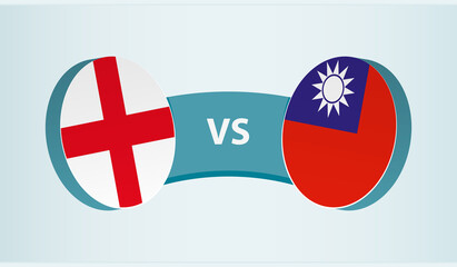 England versus Taiwan, team sports competition concept.