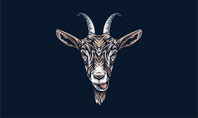 goat on black background