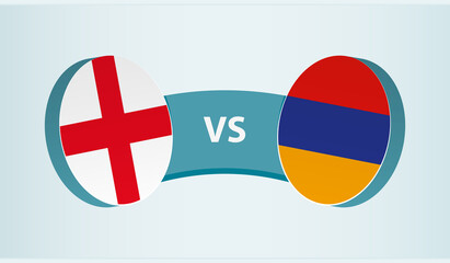England versus Armenia, team sports competition concept.
