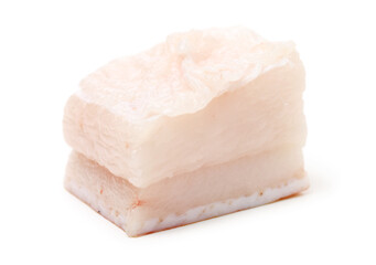  fresh fat on white background