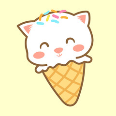 cute ice cream cat
