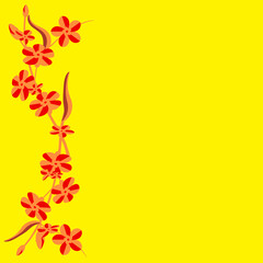 Forget-me-not flowers garland.