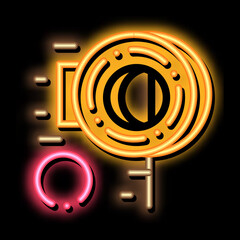 Folk Ball Game neon light sign vector. Glowing bright icon Folk Ball Game Sign. transparent symbol illustration