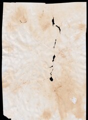 Verwittertes Papier mit Flecken und Defekten