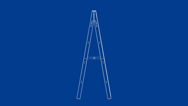 3D wire-frame model of double ladder