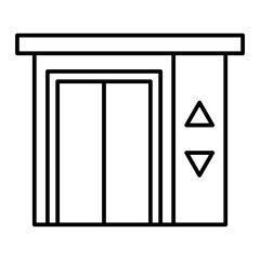 Vector Lift Outline Icon Design