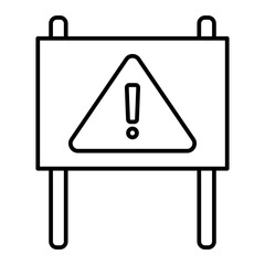 Vector Danger Outline Icon Design