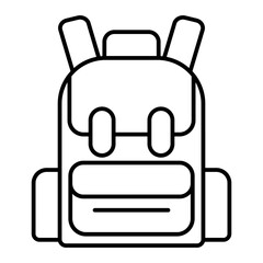 Vector Backpack Outline Icon Design