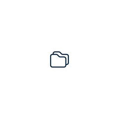 Folder minimal outline icon