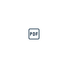 Pdf file minimal outline icon