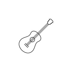 Fototapeta premium Guitar icon flat vector illustration