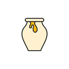Jar with honey icon vector illustration