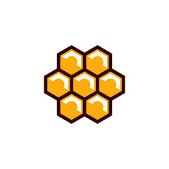 Honeycomb icon flat vector illustration