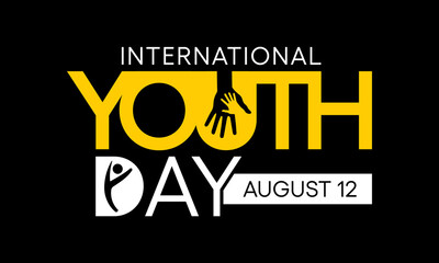 International Youth day is observed every year on August 12. The purpose of the day is to draw attention to a given set of cultural and legal issues surrounding youth. Vector illustration - Powered by Adobe