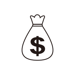 money bag icon vector illustration sign