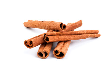 Cinnamon sticks, isolated on white background