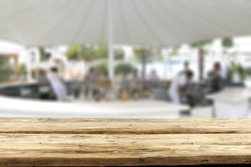 Desk of free space and bar background 