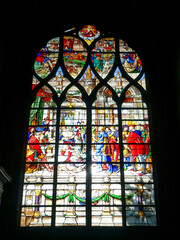 パリのマレ地区（パリ市庁舎裏）にあるサン・ジェルヴェ・サン・プロテ教会のステンドグラス