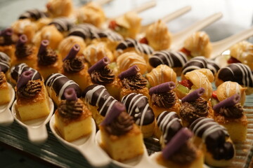 sweet bun with chocolate