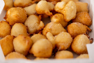Close-up at delicious homemade breakfast, ready to serve.