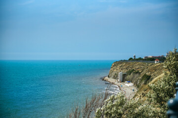 Anapa Russia July 1, 2020 - a resort town in southern Russia, the Black Sea coast, beaches, port and city streets