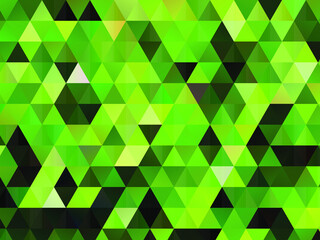 Fototapeta premium Background with green triangles. General geometric design for patterns, cards, and covers. Vector illustration