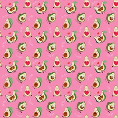 seamless pattern with avocado 