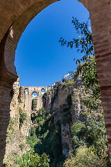 Beautiful city of Ronda situated in province of Malaga. View of the 