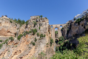 Fototapeta na wymiar Beautiful city of Ronda situated in province of Malaga. View of the 