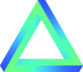 impossible triangle vector illustration. Penrose triangle