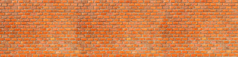 Panoramic Wide angle Vintage orange brick wall Background
for web banner
