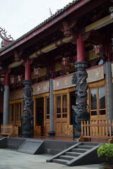 Buddhist Temple Red Architecture Details