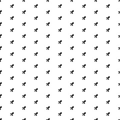 Square seamless background pattern from geometric shapes. The pattern is evenly filled with black nipple symbols. Vector illustration on white background