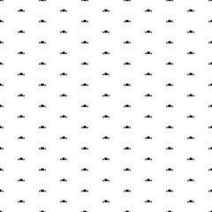 Square seamless background pattern from geometric shapes. The pattern is evenly filled with black mother's day symbols. Vector illustration on white background