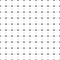 Square seamless background pattern from geometric shapes are different sizes and opacity. The pattern is evenly filled with black baby cot symbols. Vector illustration on white background