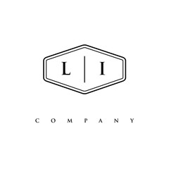 initial LI logo design vector