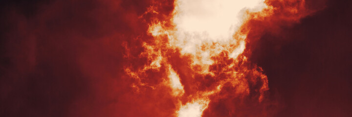 The red sky background looked like smoke and fire. bomb Violent.