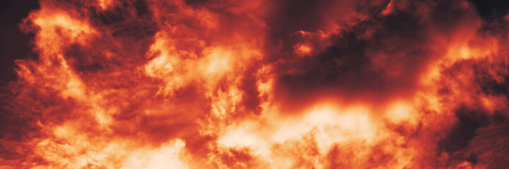 The red sky background looked like smoke and fire. bomb Violent.