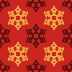 Bright seamless pattern with geometric ornament.