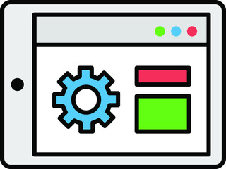 settings configuration outline icon. linear style sign for mobile concept and web design. Configuration, gear, options, preferences, setting sign