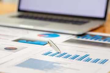 Obraz premium financial report accounting concept with graphs and charts